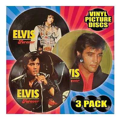 Elvis Presley “forever” Picture Disc 3 Pack Rare Denmark Pressing Mint Cond Wax! • $19.99