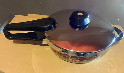 $140 • Buy FISSLER 9  Pressure Cooker Vitavit Solar Dot Thick Stainless Steel MCM VTG