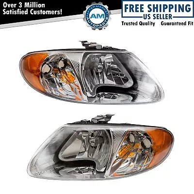 Headlights Headlamps Left & Right Pair Set Of 2 For Dodge Grand Caravan Voyager • $66.79