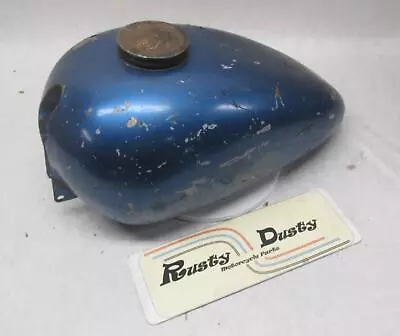 Vintage Motorcycle AHRMA Blue Gas Fuel Tank Unknown Model Esso Jawa CZ • $189.99