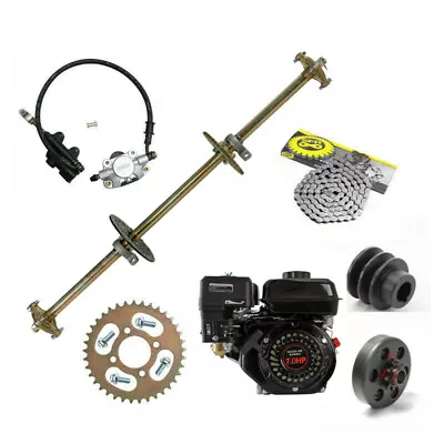 810mm Rear Axle Complete Kit + 7HP OHV 210cc Gas Engine Motor Go Kart Mower ATV • $569.64