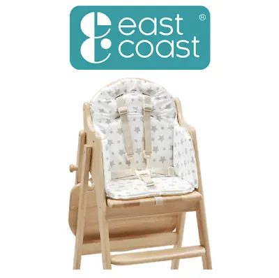 £15.95 • Buy East Coast Nursery Baby & Kids Wipe Clean Soft Foam Highchair Insert - Grey Star