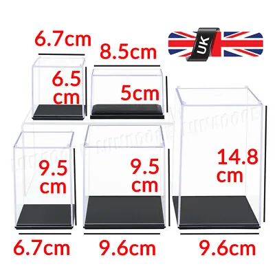 Small Acrylic Display Case Clear Perspex Box Dustproof Mini Action Figures Model • £12.99