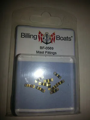 BILLING BOATS - BF-0569 Mast Fittings (10) 10 X 8mm BRAND NEW BRASS • $6