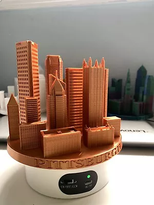Pittsburgh 3d  Miniature Skyline Buildings The Steel City In A Desktop Size • $35.99