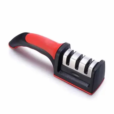 Knife Sharpener 3 Stage Steel Diamond Ceramic Coated Kitchen Sharpening Tool US • $5.99