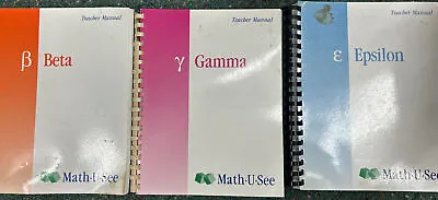 Math U See Curriculum Teacher Manual Beta Gamma Epsilon Homeschool Books Lot • $18.30