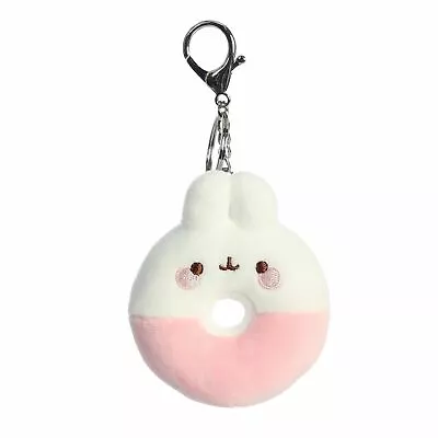 Aurora - Mini Pink Molang - 3  Donut Molang Keychain - Playful Stuffed Animal • $11.35