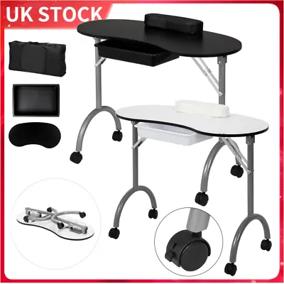 £67.29 • Buy Portable Foldable Manicure Nail Table Beauty Salon Mobile Technician Work Desk