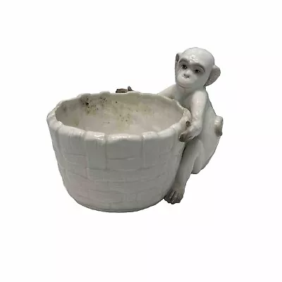 Abigail's Ceramic Italy White Monkey Flower Pot 12x8.5x8 Inches (preowned) • $122.50