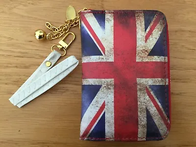 Women's Ladies Girls Medium Union Jack UK Flag Gold Purse Wallet **NEW** • £4.99