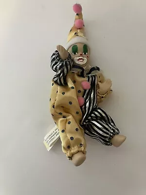 Vintage Ganz 6  Clown Miniature USED-Color Gold And Black/white • $8