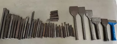 Lot Of Vtg. Assorted Assortment Of  Punches / Cold Chisels Tools  #1520 • $79.99