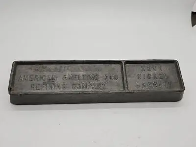 American Smelting And Refining Co. Nickel Babbitt XXXX 56 Ounce Ingot • $49.99
