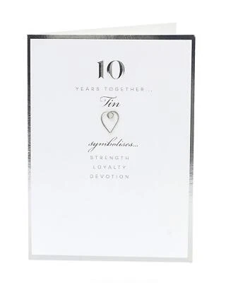£6.49 • Buy 10th Anniversary Card - Tin 10 Years Together