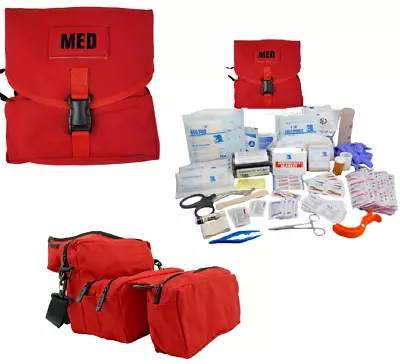 ELITE FIRST AID Corpsman M3 Medic Bag Kit STOCKED Trauma Camp Hunt Survival RED • $79.87