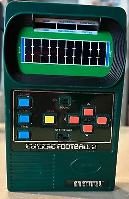 Mattel CLASSIC FOOTBALL 2 Vintage Electronic Handheld Game 2002 - Tested Working • $35