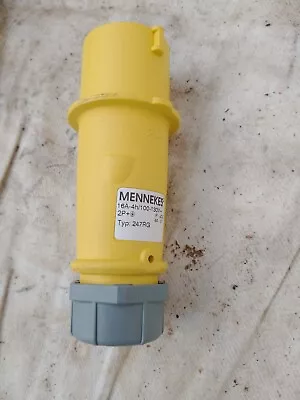 Mennekes 110v Yellow Plug Type 247RG 16 Amp • £9.50