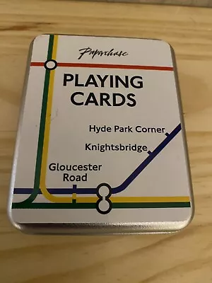 Paperchase Tin Of Playing Cards London Underground Tube Trains Map Line Themed • £4.50