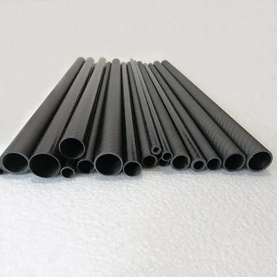 3K Carbon Fiber Tube OD30mm X ID 20mm 25mm 26mm 27mm 28mm X1M Roll Wrapped Poles • £19.37