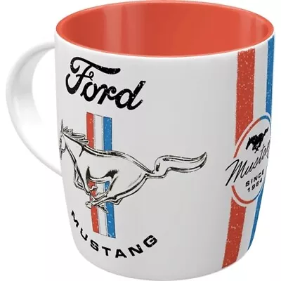 $25 • Buy Nostalgic Art Ford Mustang 330ml Ceramic Mug Office Coffee Drink Cup W/ Handle