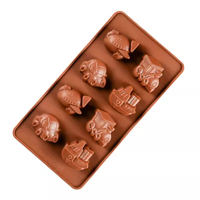 8 Cavity Car Shape Mold DIY Chocolate Silicone Ice Cube Molds Tray • £7.95