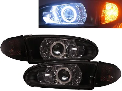 LANCER CC 92-95 2D Glass CCFL Bi-Projector HID Headlight BK For Mitsubishi LHD • $495.09