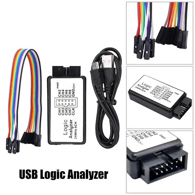 24MHz 8 Channel USB Logic Analyzer Saleae 8 CH Logic Analyzer For MCU ARM FPGA • £8.66