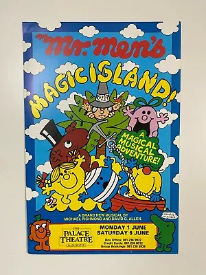 Mr Men's Magic Island The Palace Theatre Manchester Original Window Poster 1986  • £25