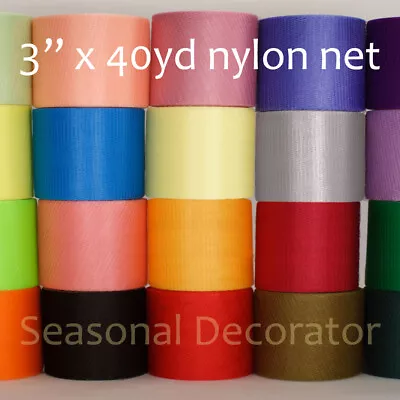 Nylon Net 3 Inch Mesh Scrubbie Free Shipping (Buy Any 4 -52% Off) 40 Yards Spool • $6.88