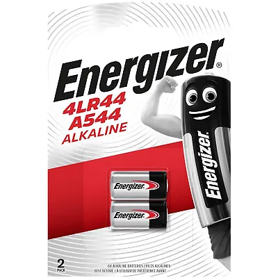 2 X Energizer 4LR44 6V Alkaline Batteries A544 PX28A AG13 476A 28A L1325 Battery • £4.59