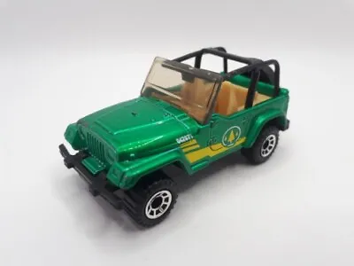 Vintage Matchbox Jeep Wrangler Green Diecast Model Car Vehicle - 1998 Mattel VGC • £5.49
