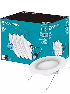 6 In. Soft White Integrated LED Recessed Trim (4-Pack) • $15