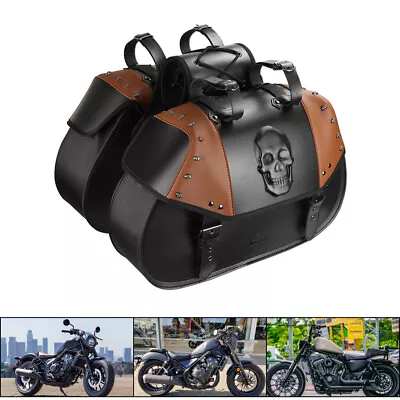 Waterproof Saddle Bag Tool Side Bag Storage Luggage Fits For Harley Softail • $114.61