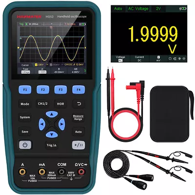 2 In 1 Handheld Oscilloscope Multimeter With 2 Channels 50Mhz Bandwidth Tester • $179.99