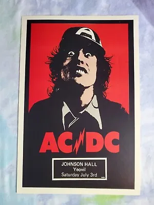 AC/DC Live 1976 United Kingdom Johnson Hall Sat. July 3rd 18x12 Concert Poster • $29.95