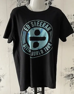 Black  Ed Sheeran Divide World Tour T-Shirt Size M Authentic Pure Cotton Rare • £15