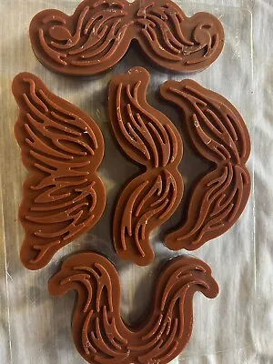 Mustache Cookie Cutters Set Of 5 Plastic Brown • $6