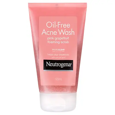 Neutrogena Oil-Free Acne Wash Pink Grapefruit Foaming Scrub Microclear 125mL • $23.95