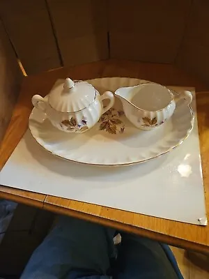 W S George Bolero Floral  Sugar  And Cream  Set With Plate 192a • $15