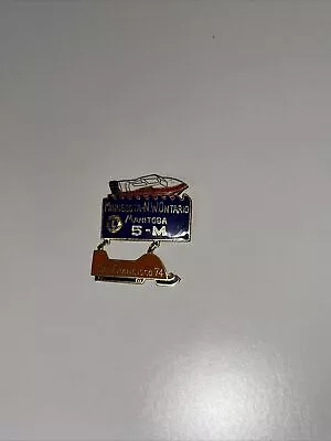 Vintage Lions Club Pin Minnesota-N.W.Ontario Manitoba 5-M San Francisco 74 • $22