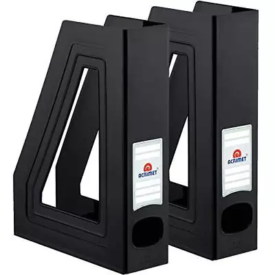 Magazine File Holder Durable Rack Space-Saving Organizer (Plastic) (Black C... • $32.39