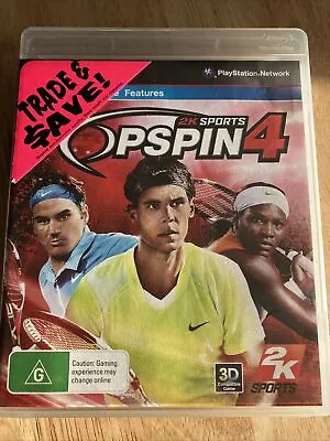 $11.50 • Buy TOP SPIN 4 - 2K Sports. Topspin - PlayStation 3 - PS3.