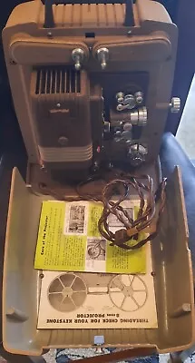 VINTAGE Keystone 8mm Automatic Movie Projector Model K-100 With Booklets Works  • $44.84