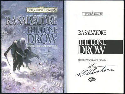 R.A. Salvatore SIGNED AUTOGRAPHED The Lone Drow HC 1st/1st Hunters Blade Trilogy • $80