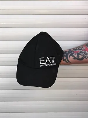 Black & White Emporio Armani EA7 Baseball Cap Snapback Cap • £34