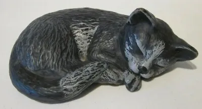 £65 • Buy Poole Pottery Acrylic Painted Small Sleeping Kitten - Rare