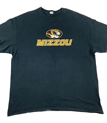 Mizzou Tigers Football Gildan Heavy Short Sleeve T Shirt Mens Size L Black Tee • $14.99