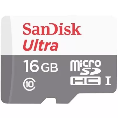 SanDisk Ultra 16GB Micro SD Class 10 Memory Card 80MB/S [SDSQUNS-016G-GN3MN] • $4.90