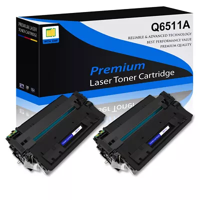 2 PK 11A For HP Q6511A BLACK TONER LASER JET 2410 2420 2430 2400 Series Printers • $39.30